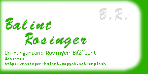 balint rosinger business card